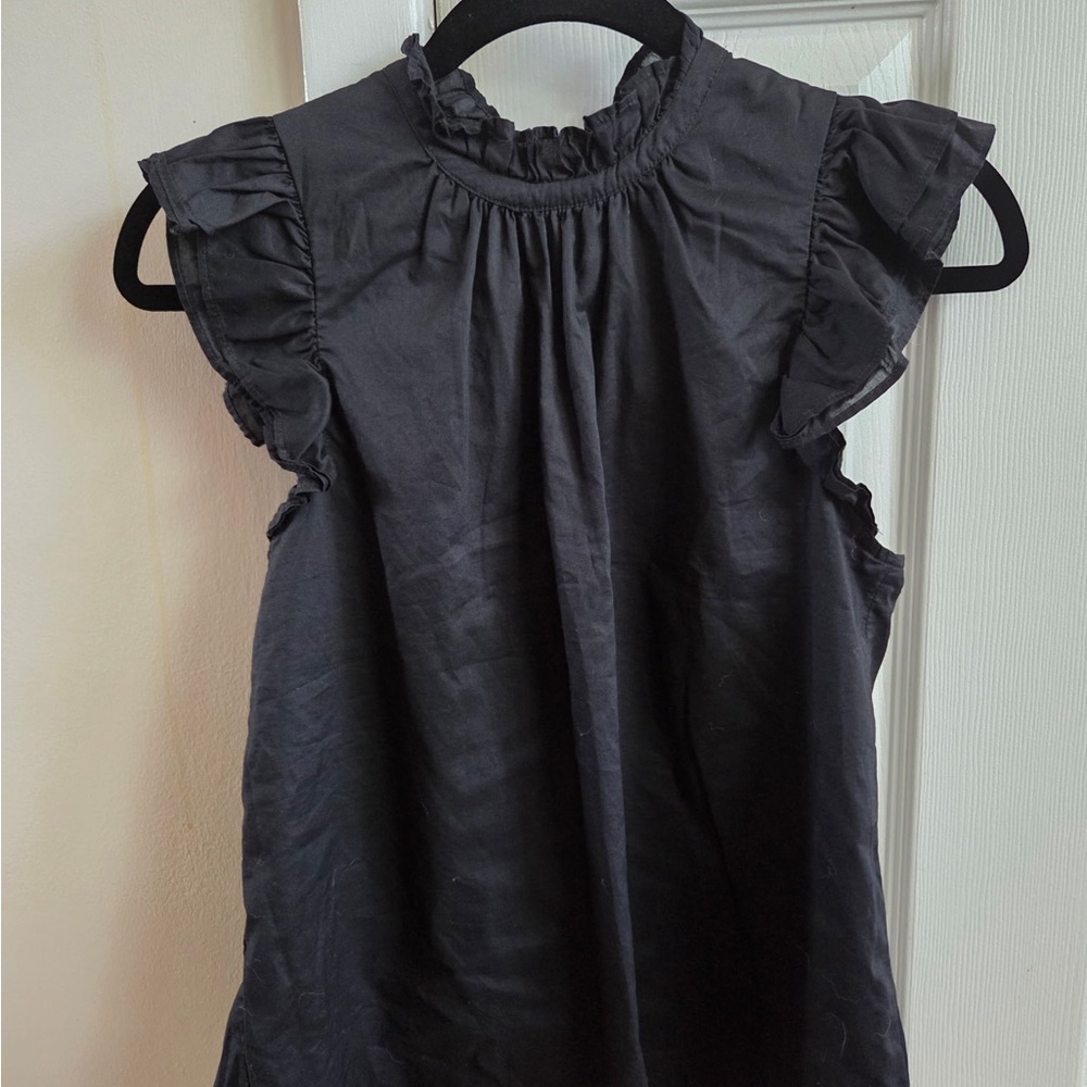 Express Black Ruffle Sleeve Blouse